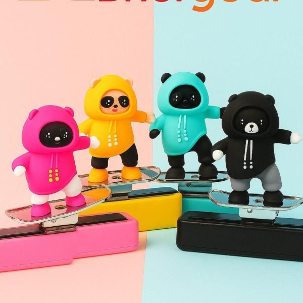 New Dashboard Car Decorations Skateboard Bear Magnetic Parking Number Plate (Copy)